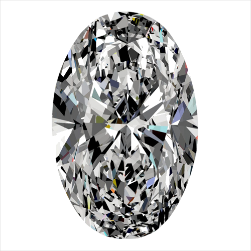 0.37 carat E-VS2 Natūralus Oval Deimantas (1)