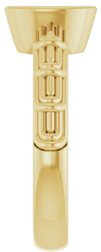 14K Yellow 8 x 6 mm Oval Solitaire Engagement Ring Mounting (4)