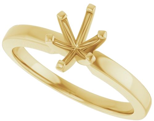Sužadėtuvių Žiedas „Solitaire“ 14k yellow gold Oval 7mm x 5mm (5)