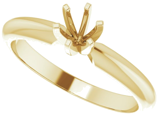 Sužadėtuvių Žiedas „Light Solitaire“ 585 Geltonojo Aukso Round 4mm x 4.1mm (5)