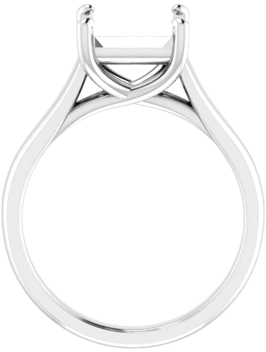 Sužadėtuvių Žiedas „Solitaire“ 585 Baltojo Aukso Square 7.5mm (2)