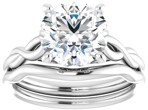 14K White  8.8 mm Round Solitaire Engagement Ring Mounting (8)