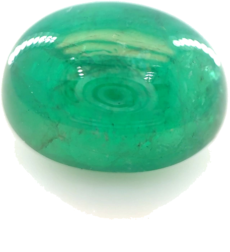 6.41 carat GREEN CABOCHON cut Oval Smaragdas (1)