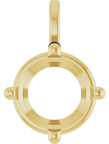 Pakabukas „Solitaire“ 14k yellow gold Round 7.5mm (1)