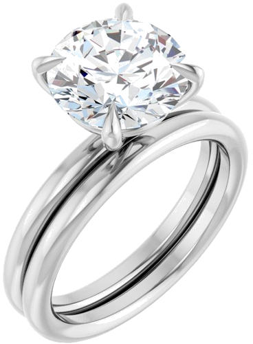 Sužadėtuvių Žiedas „Claw-Prong Solitaire“ 14k white gold Round 9.4mm (6)