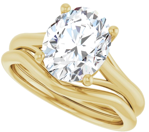Sužadėtuvių Žiedas „Solitaire“ 14k yellow gold Oval 10mm x 8mm (10)