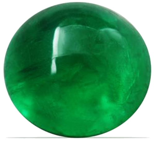 6.69 carat GREEN CABOCHON cut Round Smaragdas (1)