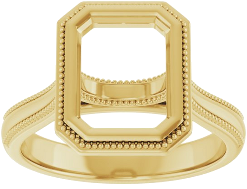 Sužadėtuvių Žiedas „Solitaire“ 585 Geltonojo Aukso Emerald 9mm x 7mm (3)