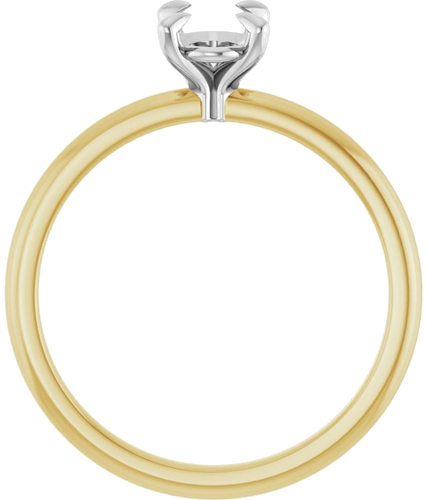 Sužadėtuvių Žiedas „Solitaire“ 585 Baltojo Ir Geltonojo Aukso Oval 7mm x 5mm (2)