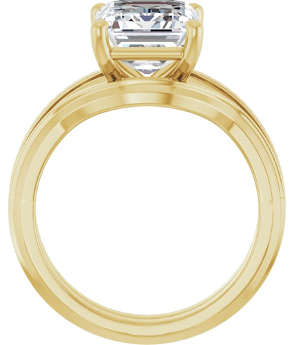Sužadėtuvių Žiedas „Solitaire“ 14k yellow gold Emerald 10mm x 8mm (7)