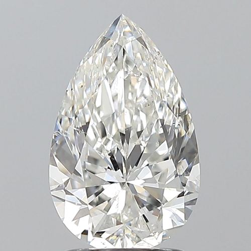 2.01 carat H-SI2 Natūralus Pear Deimantas (1)