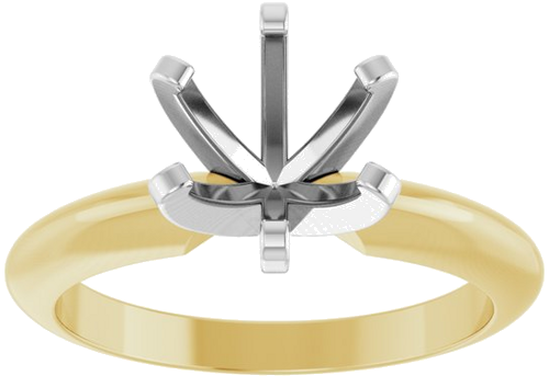 Sužadėtuvių Žiedas „Solitaire“ 14k yellow/white gold Round 7mm (3)