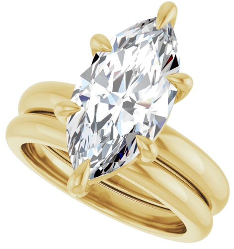 Sužadėtuvių Žiedas „Claw-Prong“ 14k yellow gold Marquise 16mm x 8mm (10)