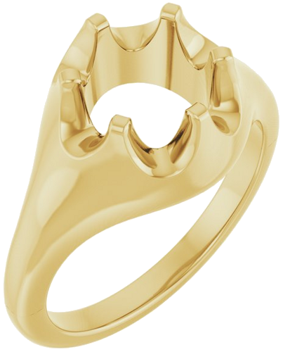 Sužadėtuvių Žiedas „Solitaire Belcher“ 14k yellow gold Round 7.4mm (1)