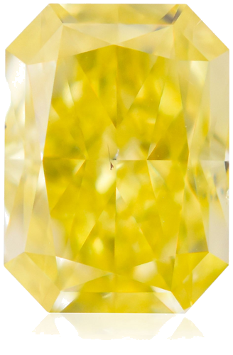 0.51 carat Fancy Intense  Yellow-SI1 Natūralus Radiant Deimantas (1)