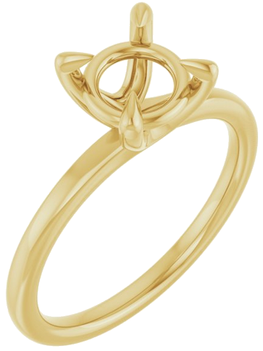 Sužadėtuvių Žiedas 14k yellow gold Round 7mm (1)