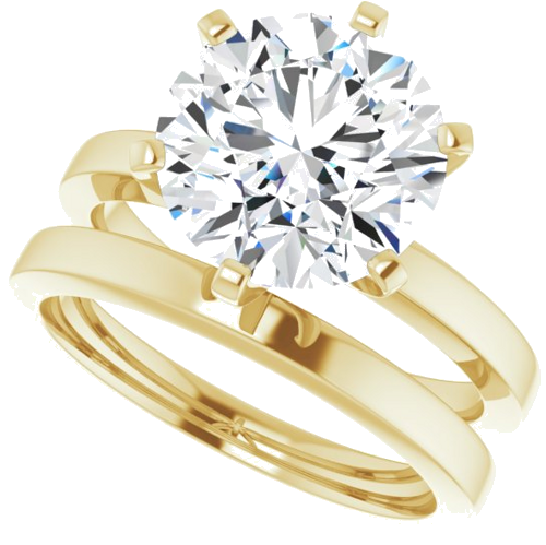 Sužadėtuvių Žiedas „Solitaire“ 14k yellow gold Round 10mm (10)