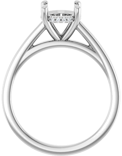 Sužadėtuvių Žiedas „Hidden Halo-Style“ 14k white gold Oval 9mm x 7mm (2)