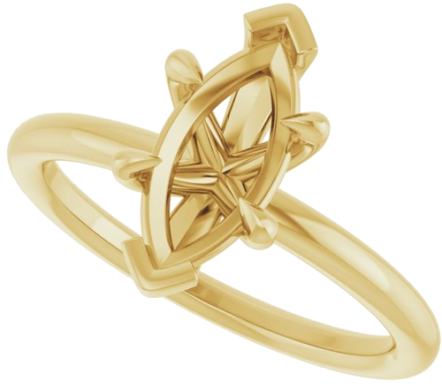 Sužadėtuvių Žiedas „Claw-Prong Solitaire“ 14k yellow gold Marquise 11mm x 5.5mm (5)