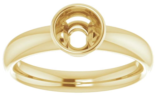 18K Yellow 5.5 mm Round Engagement Ring Mounting (3)