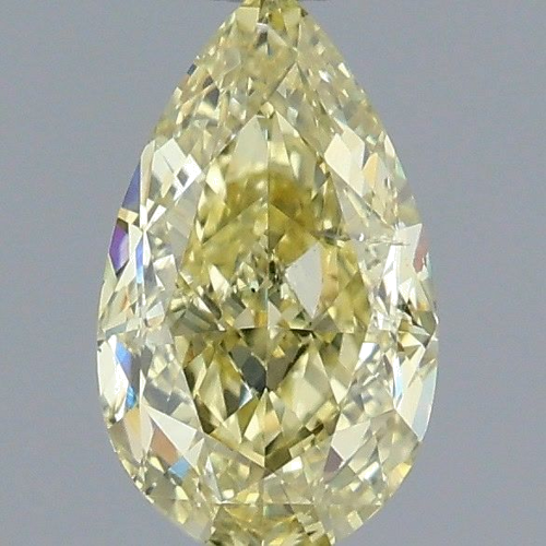 1.01 carat Fancy Yellow-SI2 Natūralus Pear Deimantas (1)