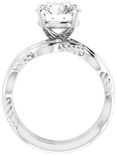 Sužadėtuvių Žiedas „Solitaire Infinity-Inspired“ 14k white gold Round 8.8mm (6)