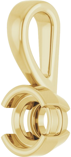 14K Yellow 4.8 mm Round Pendant Mounting (2)