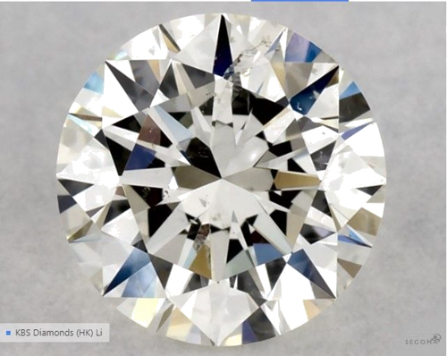 0.6 carat I-SI1 Excellent cut Natūralus Round Deimantas (1)