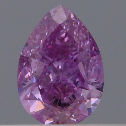 0.21 carat Fancy Intense Pinkish Purple-SI1 Natūralus Pear Deimantas (1)