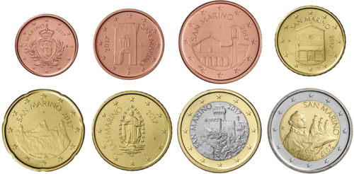 San Marino Euro coin set mix year (New design coins) (1)