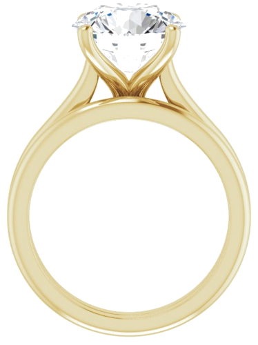 14K Yellow 10 mm Round Solitaire Engagement Ring Mounting (7)