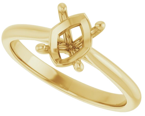 Sužadėtuvių Žiedas „Solitaire“ 585 Geltonojo Aukso Oval 8mm x 6mm (5)