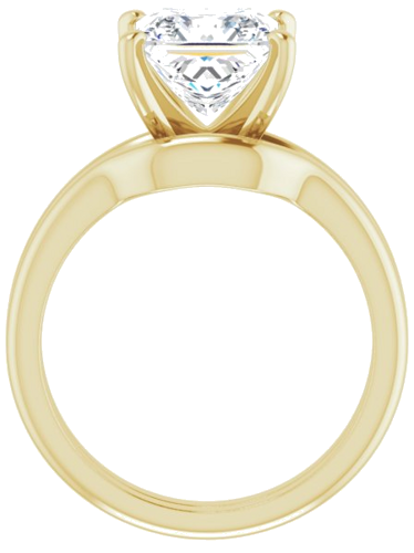 Sužadėtuvių Žiedas „Solitaire“ 585 Geltonojo Aukso Square 7.5mm (7)