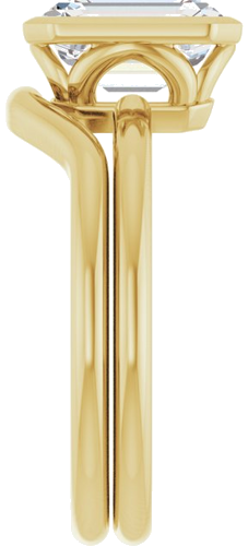 Sužadėtuvių Žiedas „Bezel-Set“ 14k yellow gold Emerald 8.5mm x 6.5mm (9)