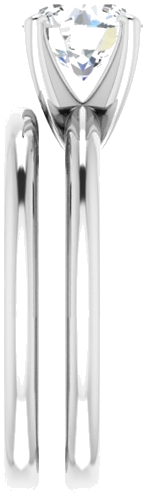 Platinum  7 mm Round Solitaire Engagement Ring Mounting (9)