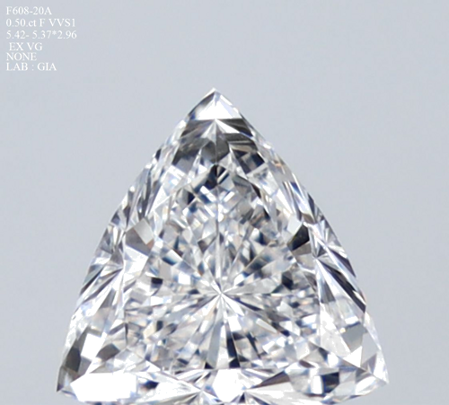 0.5 carat F-VVS1 Natūralus Triangular Deimantas (1)