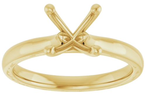 Sužadėtuvių Žiedas „Solitaire“ 585 Geltonojo Aukso Oval 9mm x 7mm (3)