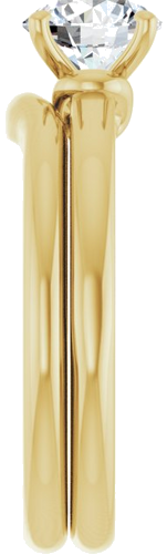 14K Yellow  6.5 mm Round Solitaire Engagement Ring Mounting (9)