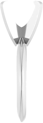 Sužadėtuvių Žiedas „Solitaire“ 585 Baltojo Aukso Oval 10mm x 8mm (4)