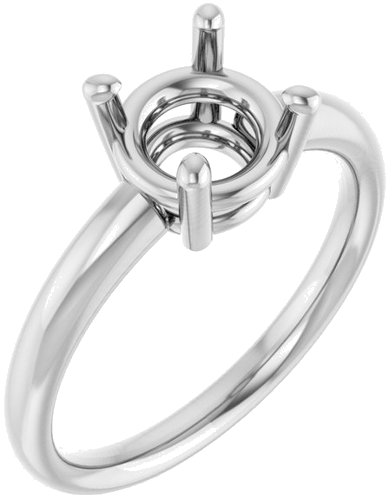 Sužadėtuvių Žiedas „Solitaire“ 14k white gold Round 7.4mm (1)