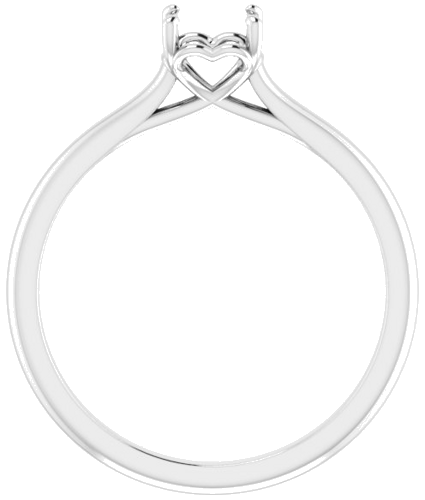 14K White  5.5 mm Round Solitaire Engagement Ring Mounting (2)