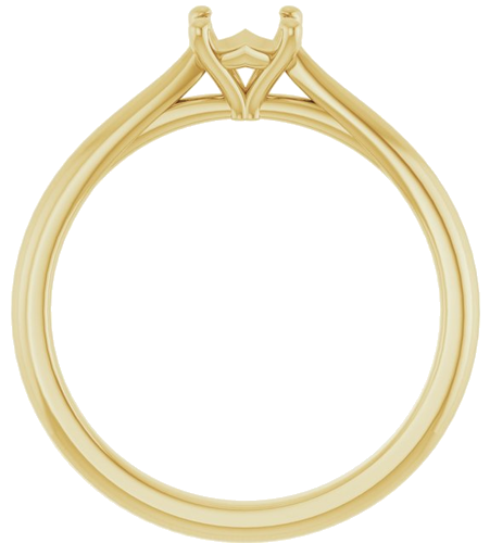 14K Yellow 5.2 mm Round Solitaire Engagement Ring Mounting (2)