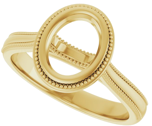 Sužadėtuvių Žiedas „Solitaire“ 585 Geltonojo Aukso Oval 8mm x 6mm (5)