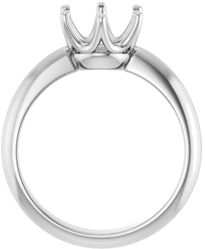 Sužadėtuvių Žiedas „Solitaire Crown-Inspired“ 14k white gold Round 8.2mm (2)