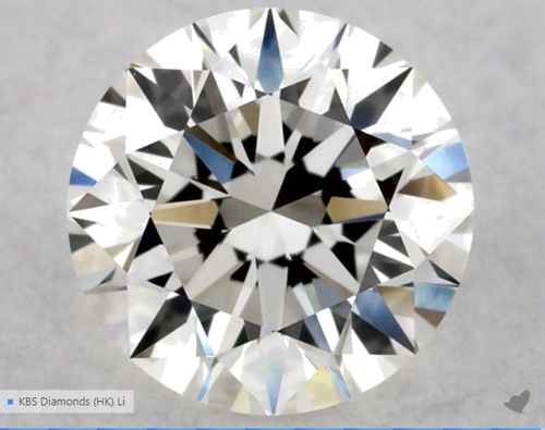 0.55 carat G-VVS2 Excellent cut Natūralus Round Deimantas (1)