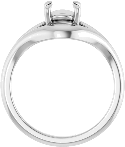 Sužadėtuvių Žiedas „Claw-Prong Solitaire“ 14k white gold Round 6.5mm (2)