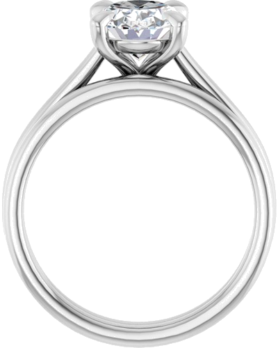 Sužadėtuvių Žiedas „Claw-Prong Solitaire“ 10k white gold Oval 9mm x 7mm (7)