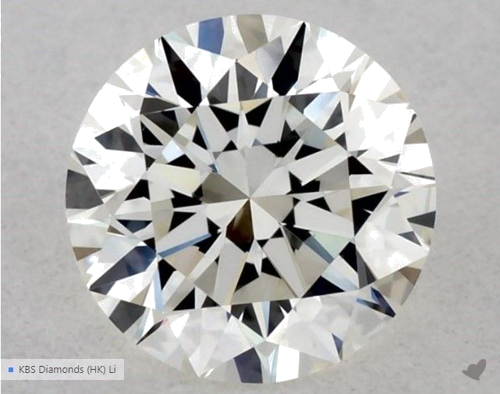 0.55 carat I-VVS2 Excellent cut Natūralus Round Deimantas (1)