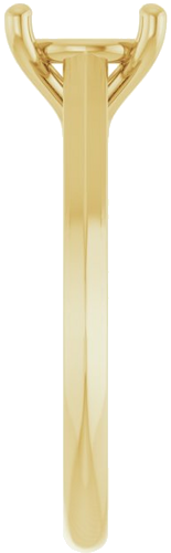 14K Yellow 8 mm Round Solitaire Engagement Ring Mounting (4)