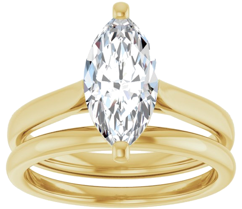 14K Yellow 12x6 mm Marquise Engagement Ring Mounting (8)